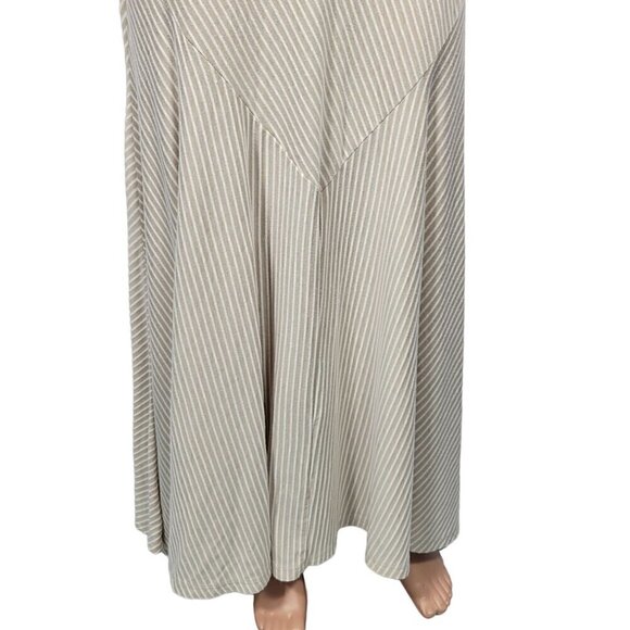 Cato Women's Beige and White Striped Stretchy Maxi Skirt in a Size Large - Picture 3 of 11